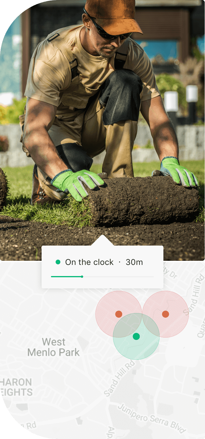Landscaping location tracking