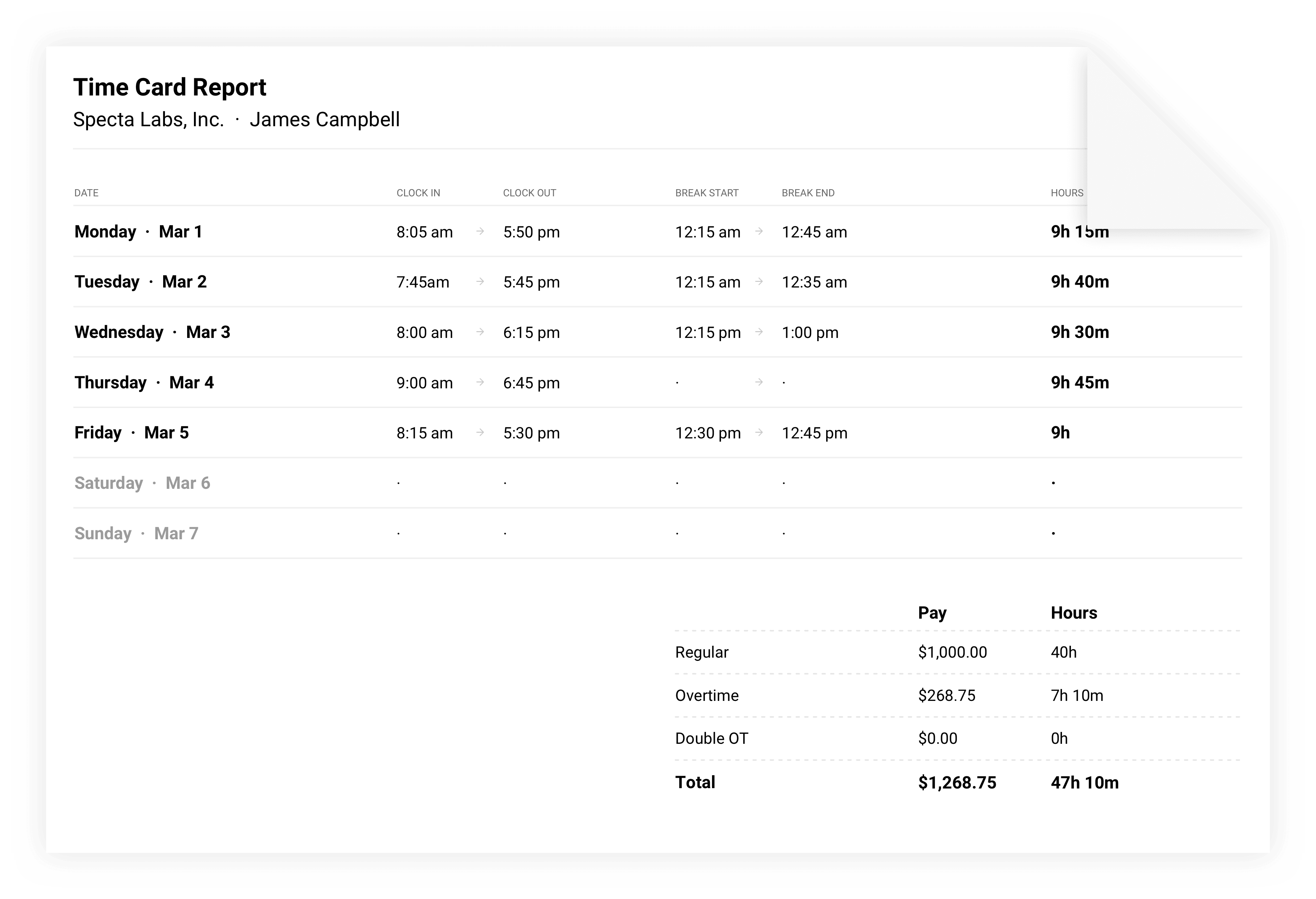 How our work time calculator works