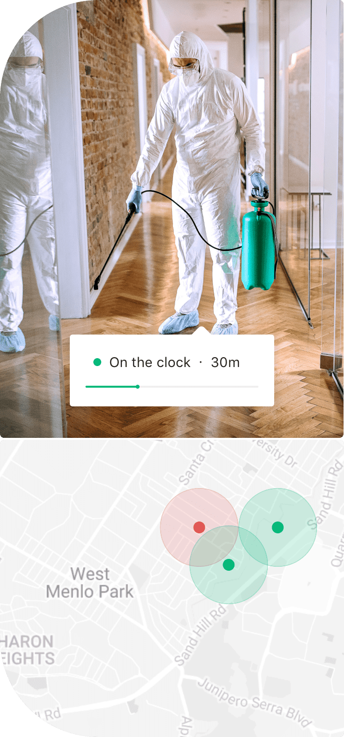 Cleaners location tracking