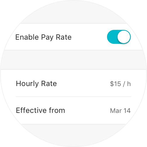 enable pay rate